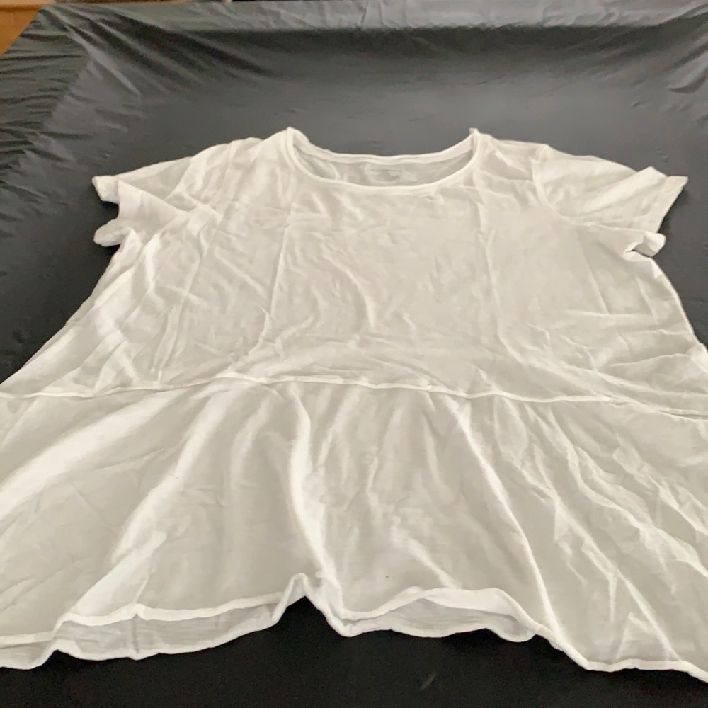 Lane Bryant White Short Sleeve Top.  Size 18/20. Never worn, no tags.